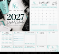 2027 Digital Calendar | Pretty Pulse Co