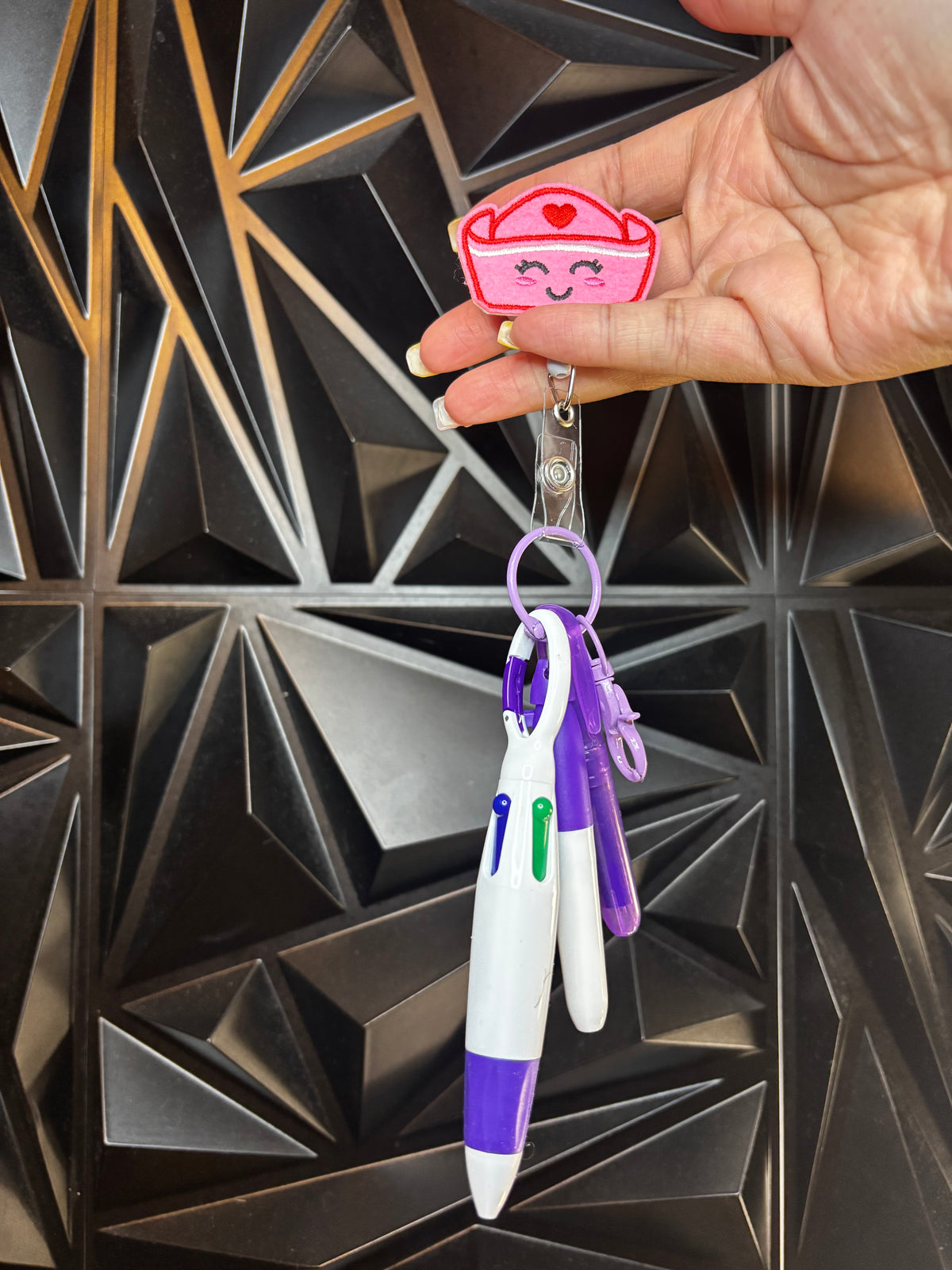 Badge Reel w/ Highlighters & Pens